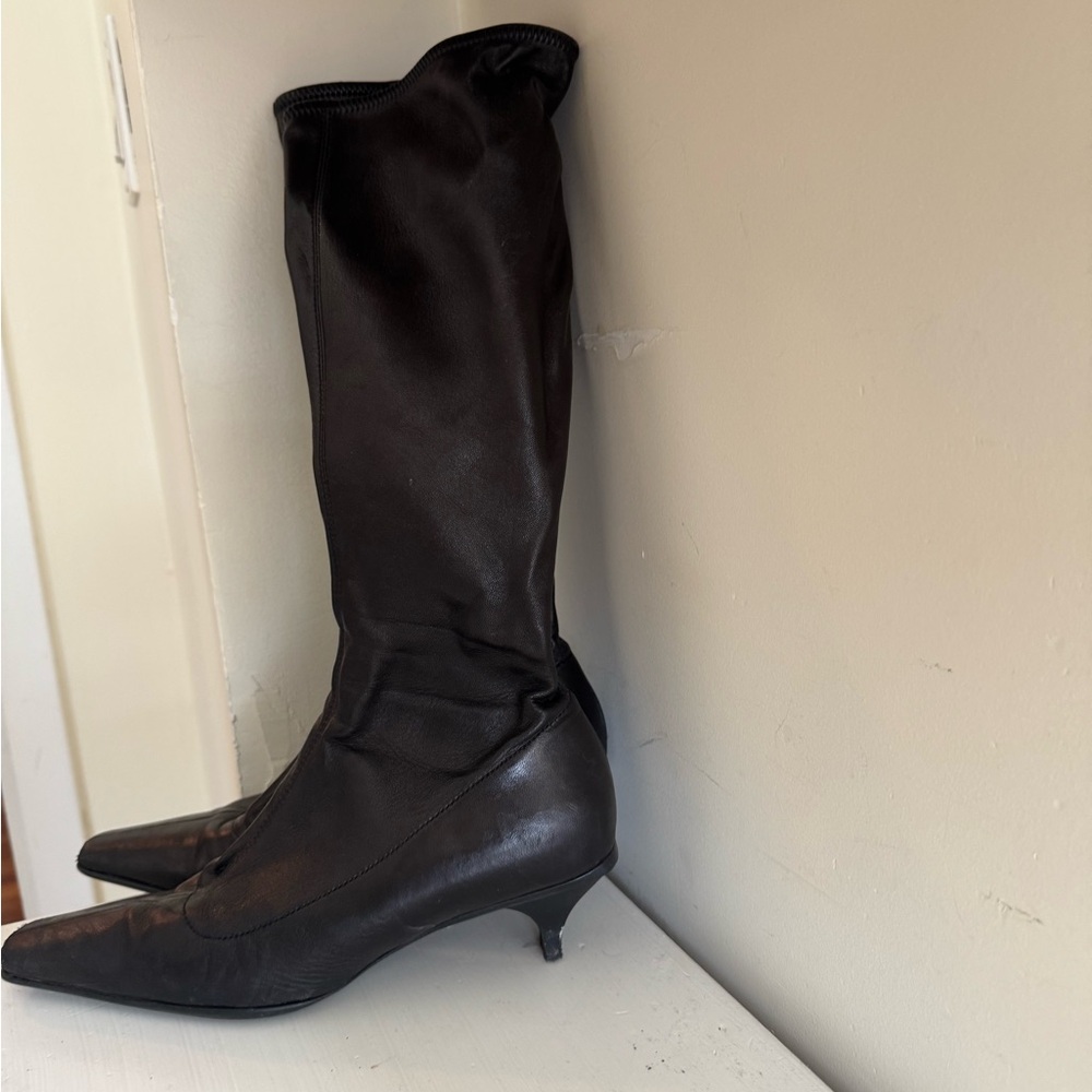 Prada Black Knee High Boots - Picture 4 of 4